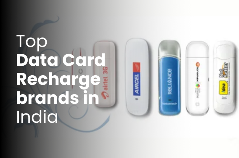 Top Data Card Recharge Brands in India